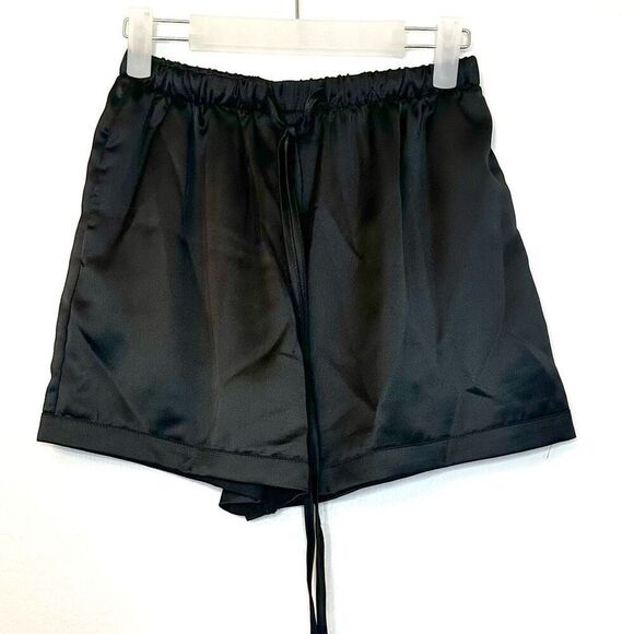 EVNL Black Satin Shorts Size Small - Picture 1 of 3